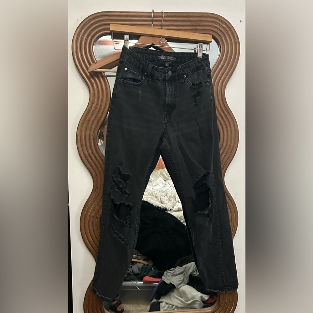 Distressed black wild fable jeans